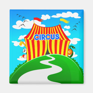 Circo divertido del dibujo animado, imán