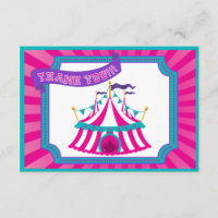 Circo o fiesta del carnaval - gracias las tarjetas