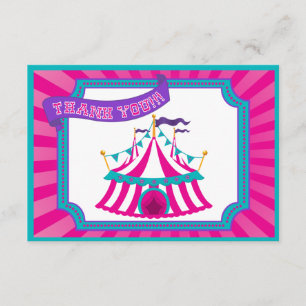 Circo o fiesta del carnaval - gracias las tarjetas
