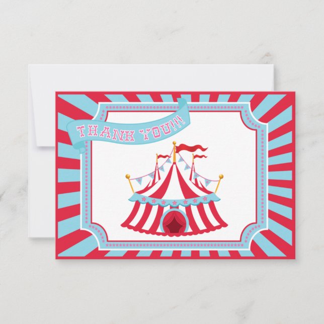 Circo o tienda del carnaval - gracias las tarjetas (Anverso)