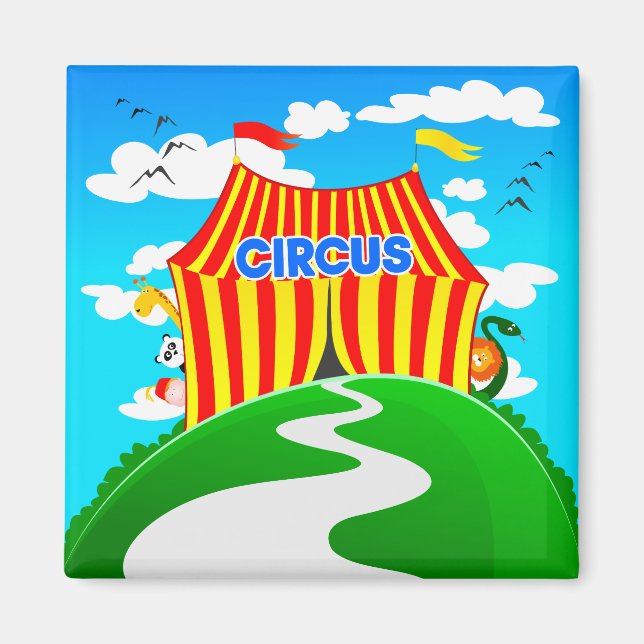 Circo personalizado gracioso, imán (Frente)