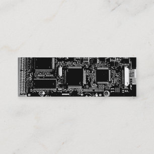 Circuito B y W 2 tarjeta de visita blanca