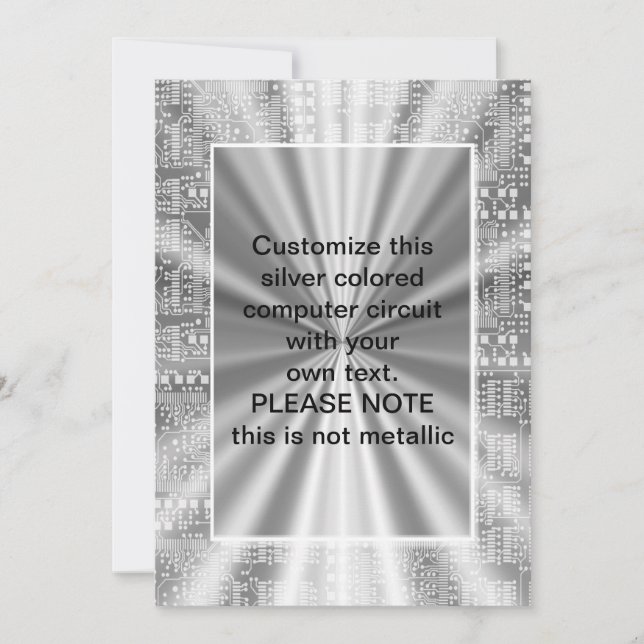 circuito de computadora de color plata (Anverso)