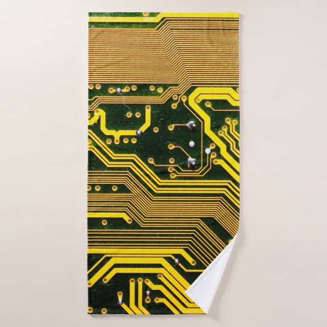 circuito informático de telecomunicaciones, abstra (Toalla de baño)