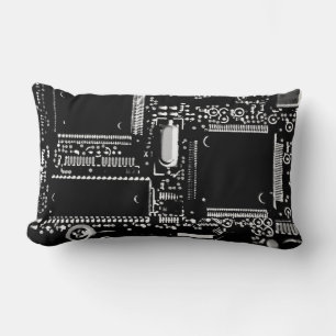 Circuito negro y blanco de 2 botes de almohada lum