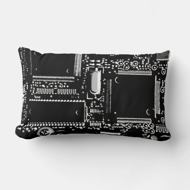 Circuito negro y blanco de 2 botes de almohada lum (Anverso)