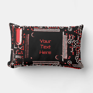 Circuito rojo 2 'Tu texto' lanzar almohada lumbar