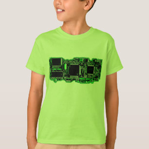 Circuito verde 2 camisetas niños verde