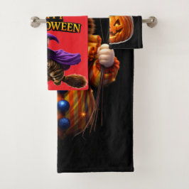 Circuito y gatito caprichoso Halloween tres piezas