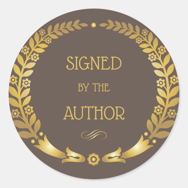 Circular Firmada por el Auther - Pegatina de la pl (Anverso)