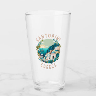 Círculo angustiado de Santorini Grecia