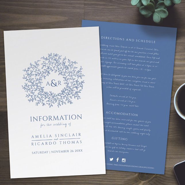 Círculo azul de hojas información para invitados d (Subido por el creador)
