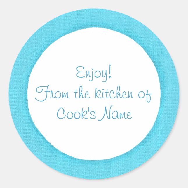 Círculo azul desde la cocina de los Pegatinas de l (Anverso)