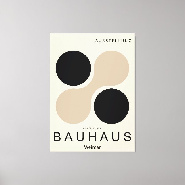 Círculo Bauhaus Weimar Impresión Artística Beige N (Anverso)
