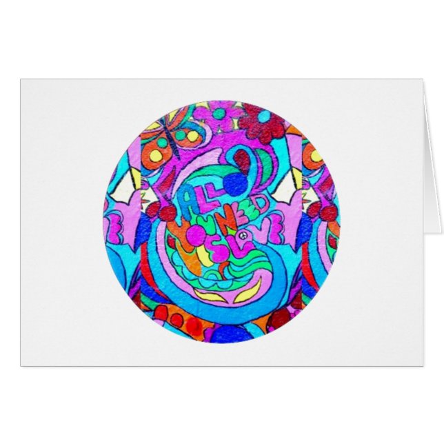 circulo de amor hippie groovy (Anverso (Horizontal))