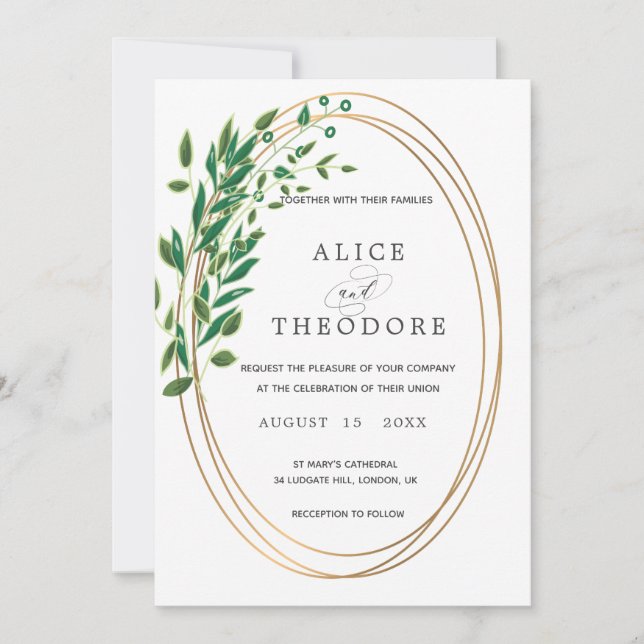 Círculo de amor | Invitación a la boda (Anverso)