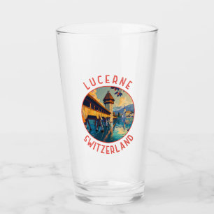 Círculo de angustia retro de Suiza de Lucerna