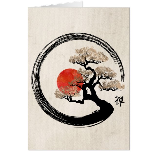 Círculo de Enso y árbol de los bonsais en lona (Frente)