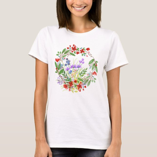 Círculo De Flores Camiseta (Anverso)