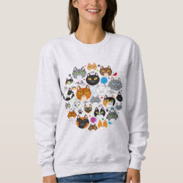 Círculo de gatos sudaderas