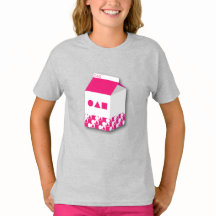 Círculo de la caja de la leche de la camiseta del