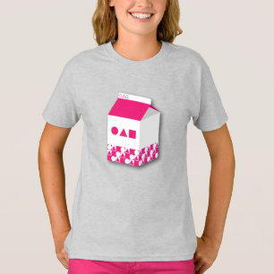 Círculo de la caja de la leche de la camiseta del 