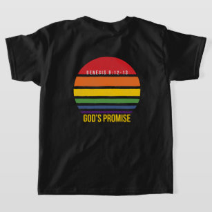 Círculo de la promesa de Dios de la camiseta negra