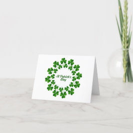 Círculo De La Tarjeta De Vacaciones De Shamrock