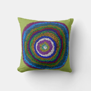 Círculo de la vida Cojín decorativo multicolor