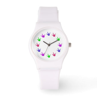 Círculo de manos de amor firmar relojes de lenguaj