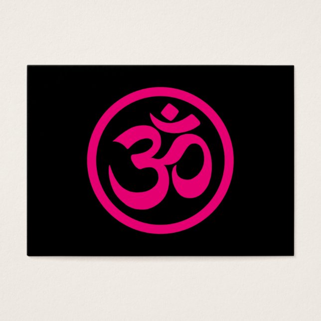 Círculo de Om de Yoga Rosa y Negro (Frente)
