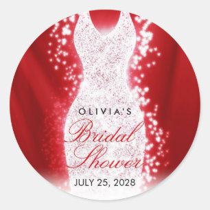 Círculo de Pegatinas purpurina de ducha de novia p