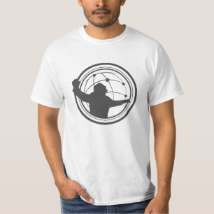 Círculo de silueta de valor de camiseta masculina
