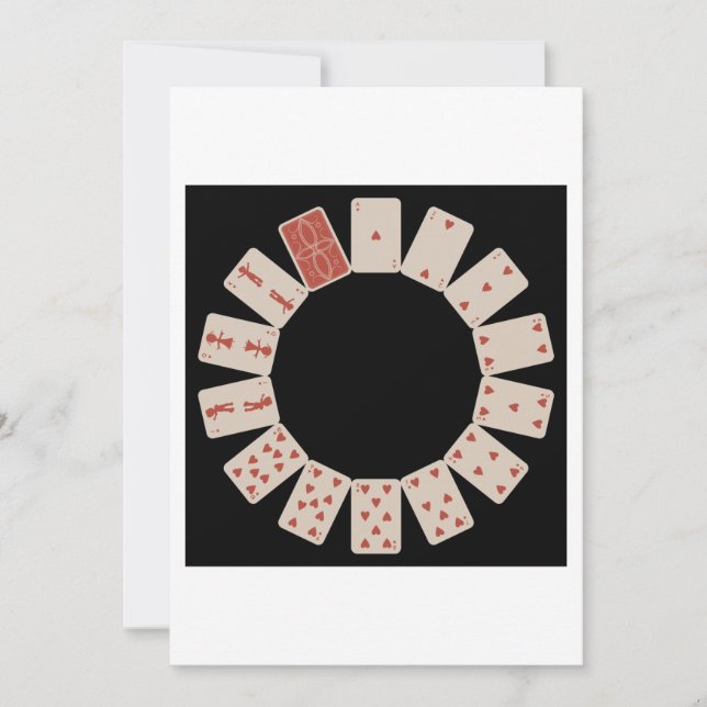 Círculo de tarjetas de reproducción de corazones (Anverso)