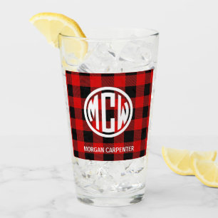 Círculo de verificación de búfalo negro rojo Monog