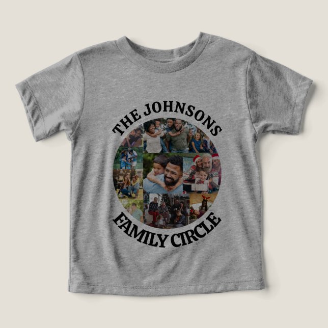 Círculo familiar | Collage de fotos único personal (Diseño delantero )