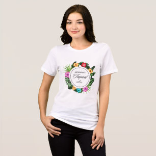 Círculo floral Diseño de camisetas femeninas