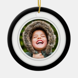 Círculo fotográfico de ornamento cerámico de doble