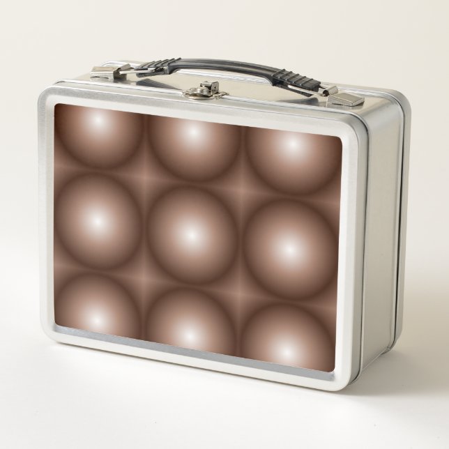 Círculo geométrico 3D Círculo oscuro Mocha marrón  (Anverso)