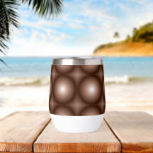 Círculo geométrico 3D Círculo oscuro Mocha marrón 