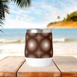 Círculo geométrico 3D Círculo oscuro Mocha marrón 