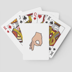 Círculo Gesto de mano OK Círculo Funny Cartas Gaff