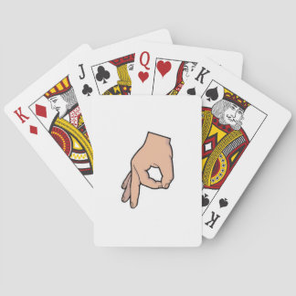 Círculo Gesto de mano OK Círculo Funny Cartas Gaff