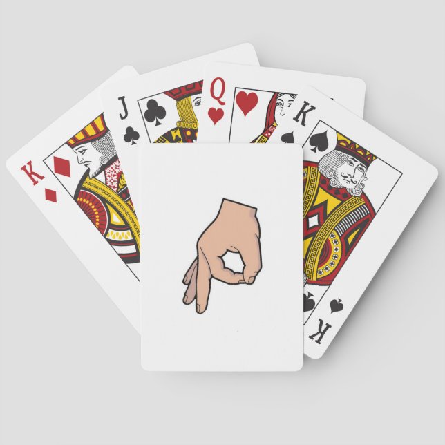 Círculo Gesto de mano OK Círculo Funny Cartas Gaff (Reverso)