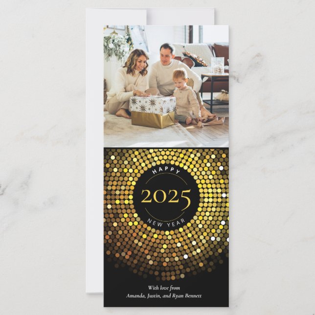 Círculo llamativo ilumina el saludo de fotos de Añ (Anverso)