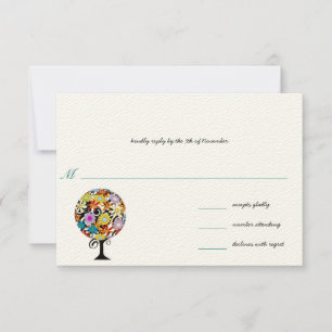 Círculo mágico forestal de invitaciones de bodas d