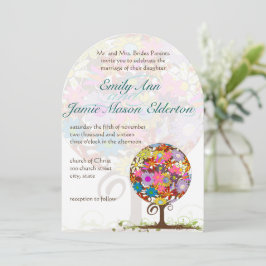 Círculo mágico forestal de invitaciones de bodas d