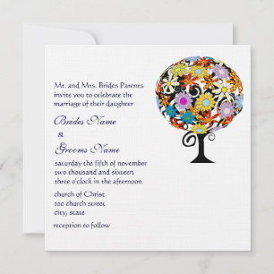Círculo mágico forestal de invitaciones de bodas d