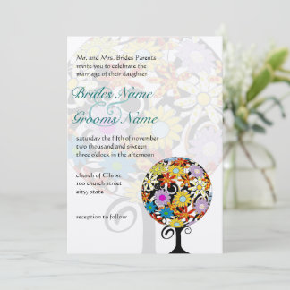 Círculo mágico forestal de invitaciones de bodas d
