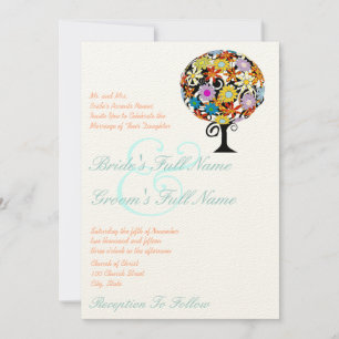 Círculo mágico forestal de invitaciones de bodas d